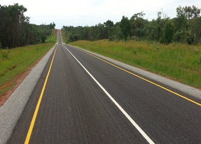 Completed Kasama-Mbesuma Road with road markings