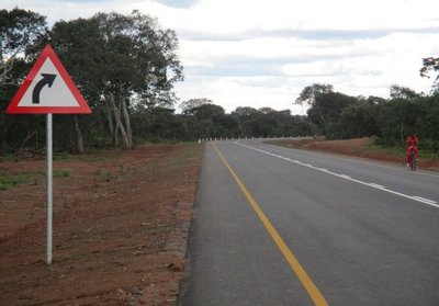 Road Signs on the completed Mansa - Luwingu Road Project